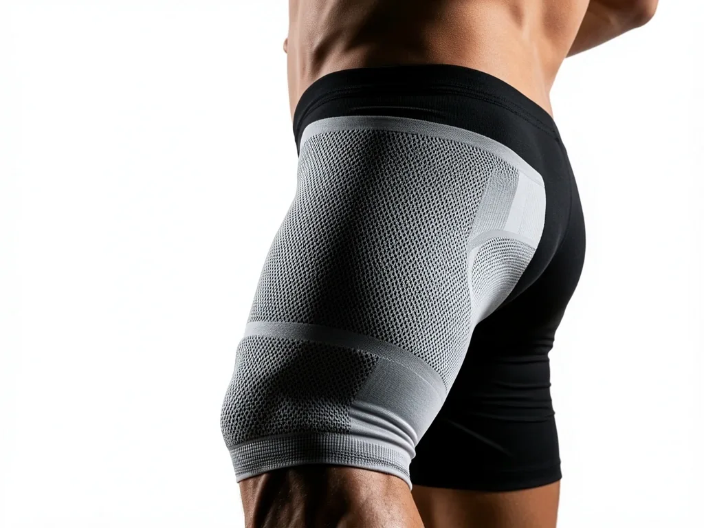 Compression knee sleeve textile